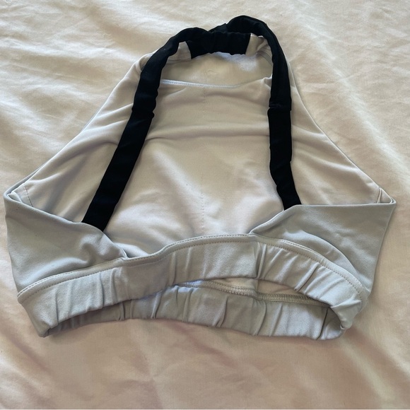 Vull Sport Cross back Medium Gray Sports Bra PRELOVED Mark on Front see photos - Picture 3 of 6